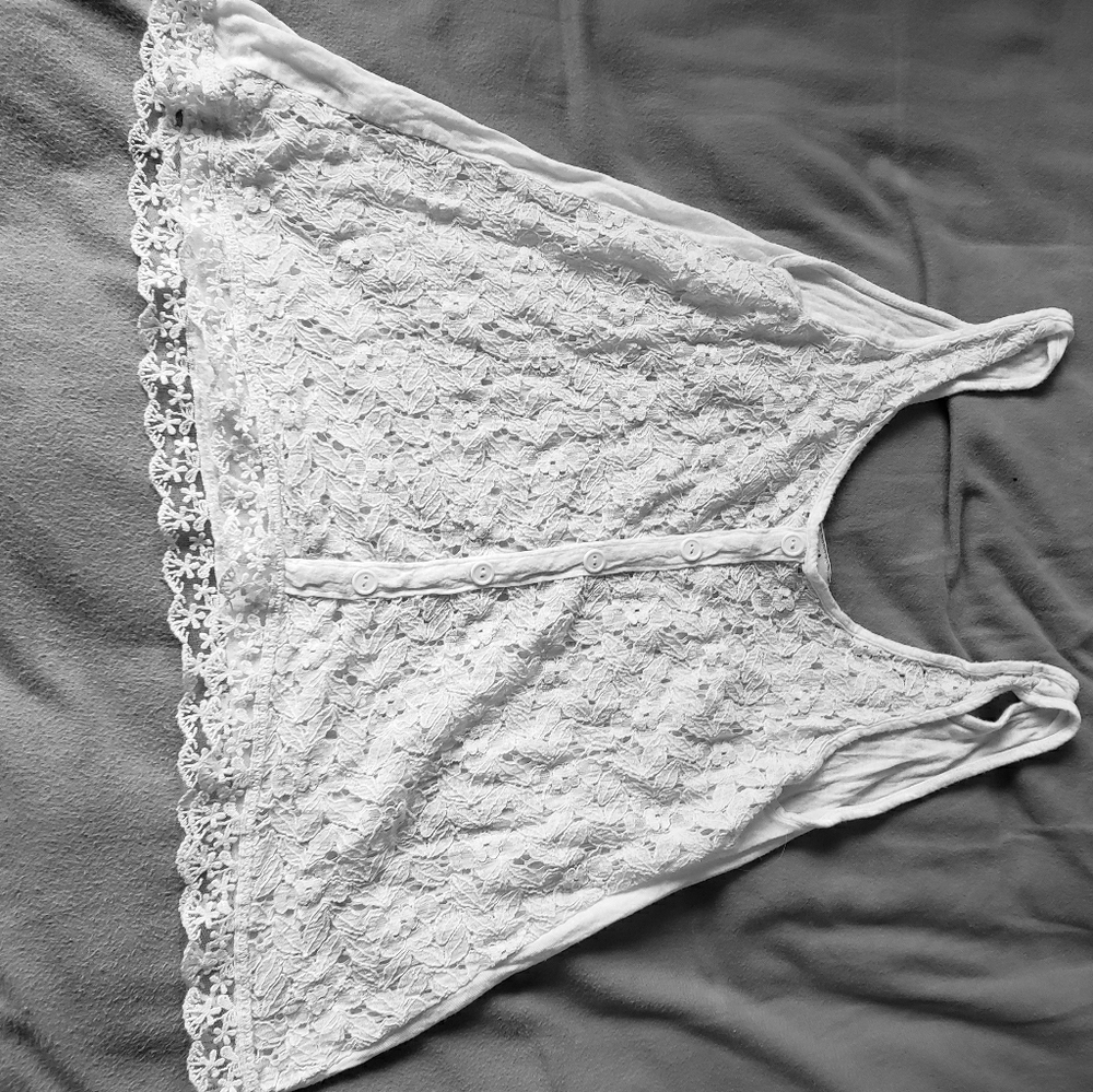 Cute white lace top
